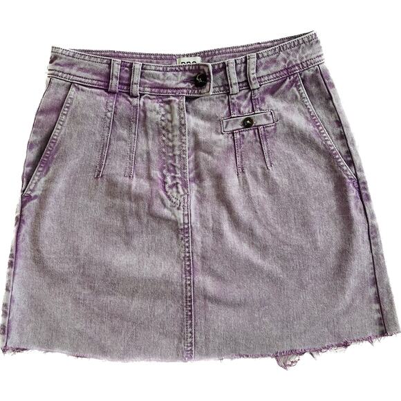 Urban Outfitters BDG Sonny Acid Wash Denim Mini Skirt Purple Medium - Picture 2 of 7